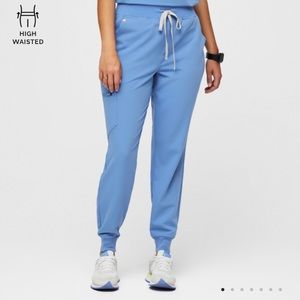 Figs High Waisted Zamora Jogger Scrub Pants - Ceil blue